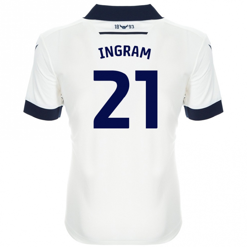 Kids Football Matt Ingram #21 White Navy Blue Away Jersey 2024/25 T-Shirt Australia