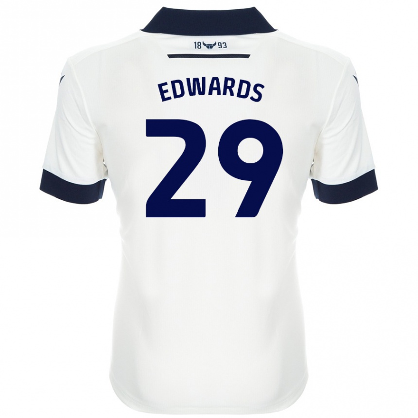 Kids Football Kyle Edwards #29 White Navy Blue Away Jersey 2024/25 T-Shirt Australia