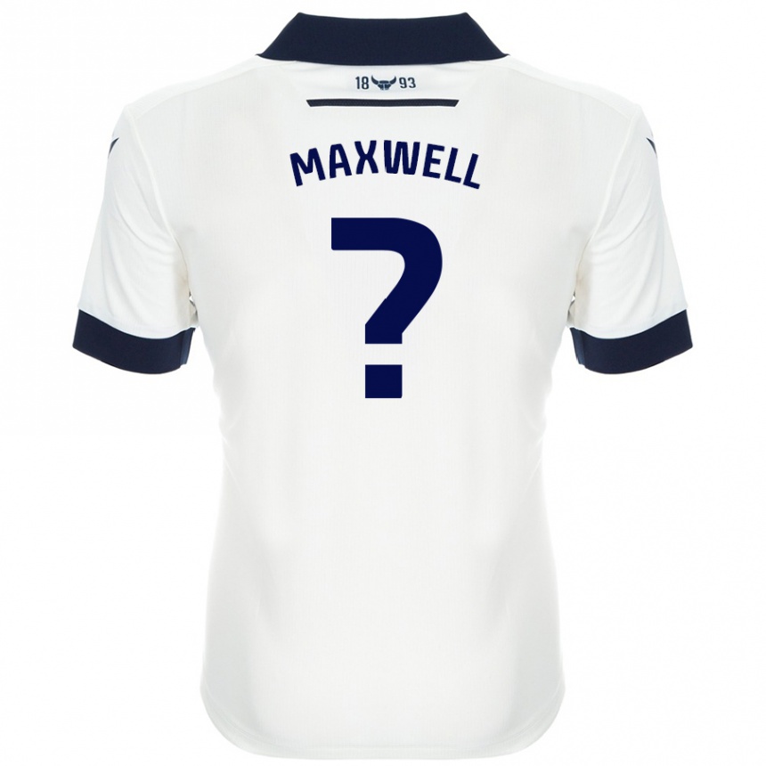 Kids Football Rashane Maxwell #0 White Navy Blue Away Jersey 2024/25 T-Shirt Australia