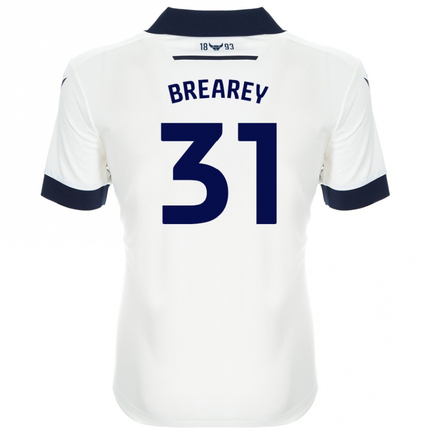 Kids Football Eddie Brearey #31 White Navy Blue Away Jersey 2024/25 T-Shirt Australia