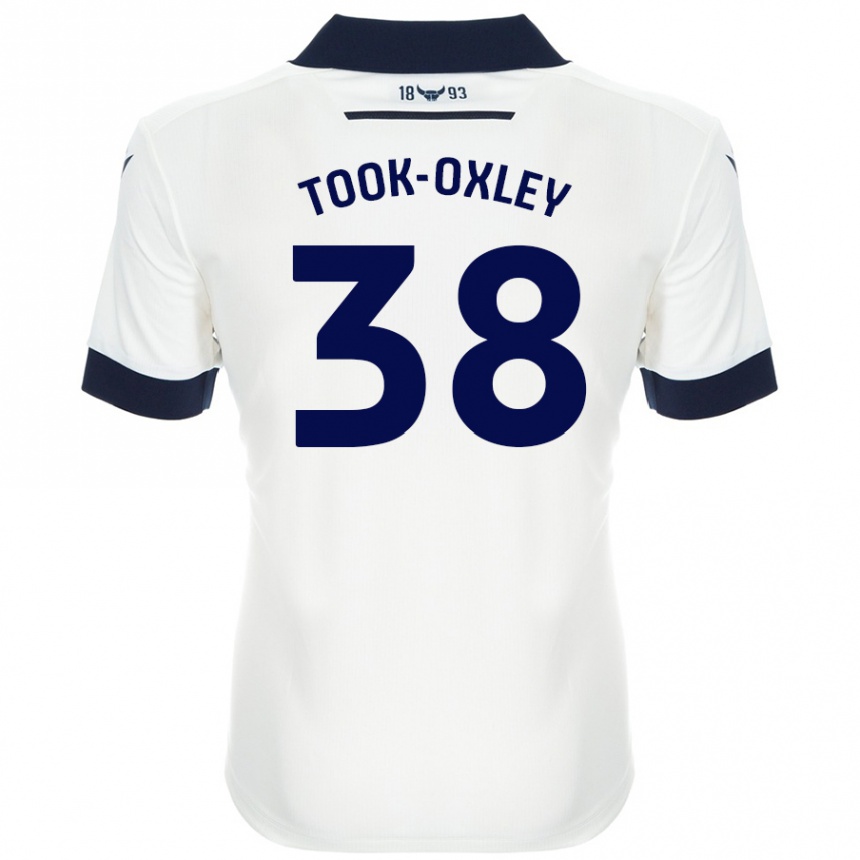 Kids Football Zaide Took-Oxley #38 White Navy Blue Away Jersey 2024/25 T-Shirt Australia