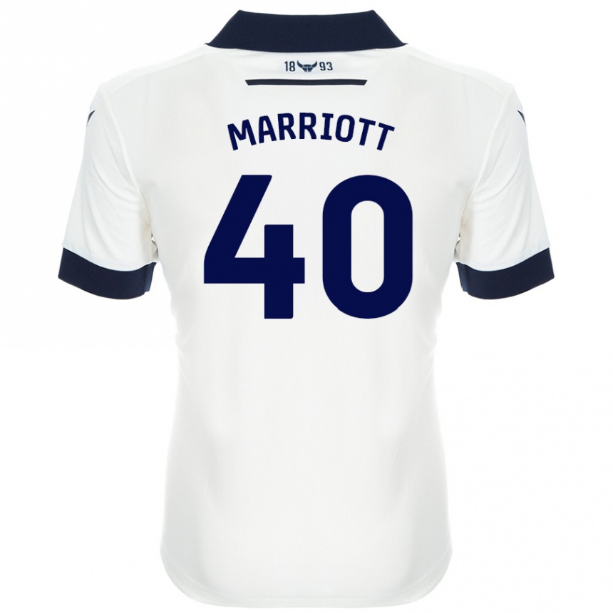 Kids Football Monty Marriott #40 White Navy Blue Away Jersey 2024/25 T-Shirt Australia