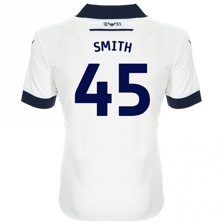 Kids Football Max Smith #45 White Navy Blue Away Jersey 2024/25 T-Shirt Australia