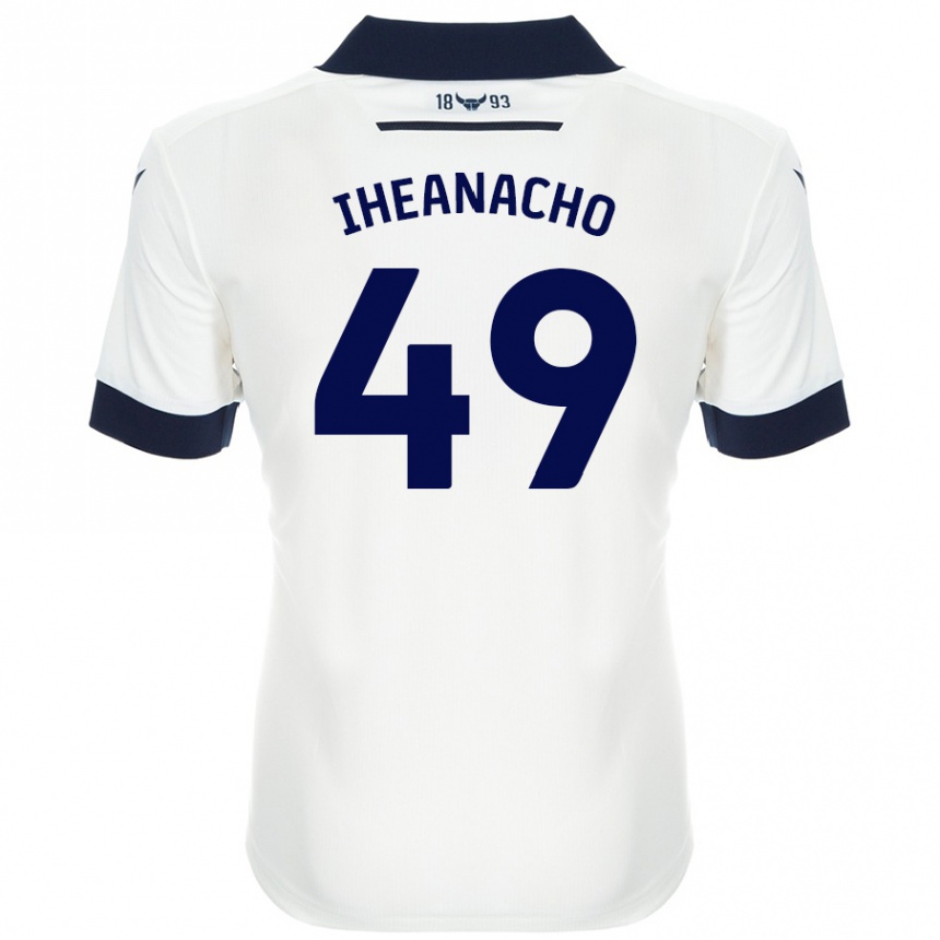 Kids Football Josh Iheanacho #49 White Navy Blue Away Jersey 2024/25 T-Shirt Australia