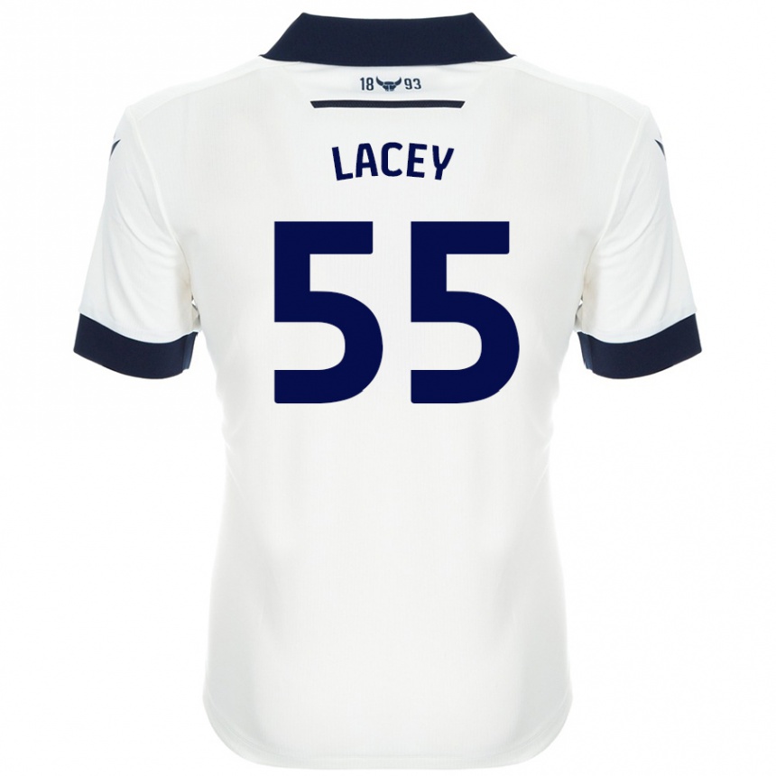 Kids Football Aaron Lacey #55 White Navy Blue Away Jersey 2024/25 T-Shirt Australia