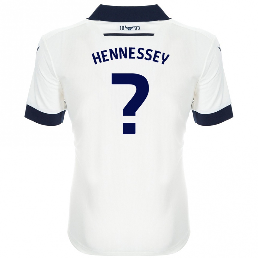 Kids Football Laura Hennessey #0 White Navy Blue Away Jersey 2024/25 T-Shirt Australia