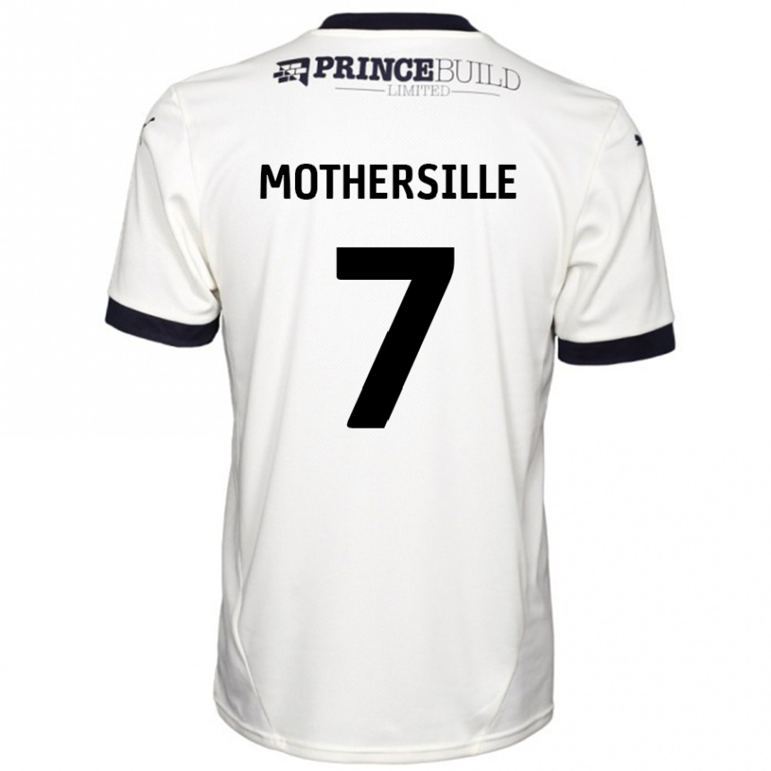 Kids Football Malik Mothersille #7 Off White Black Away Jersey 2024/25 T-Shirt Australia