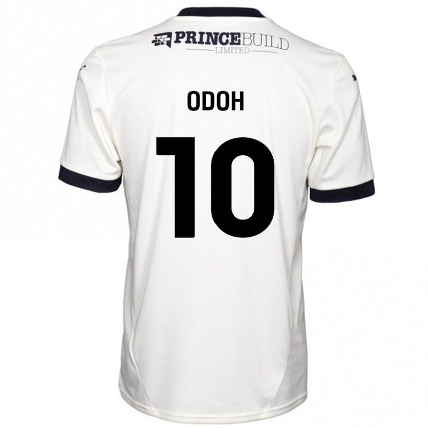 Kids Football Abraham Odoh #10 Off White Black Away Jersey 2024/25 T-Shirt Australia