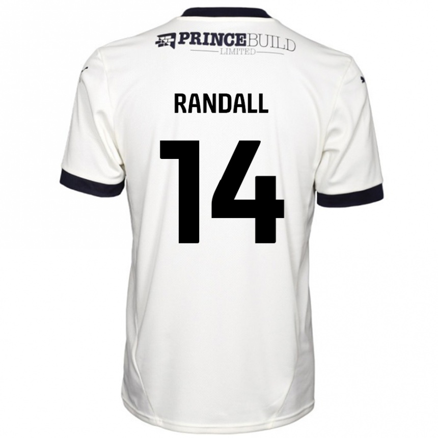 Kids Football Joel Randall #14 Off White Black Away Jersey 2024/25 T-Shirt Australia