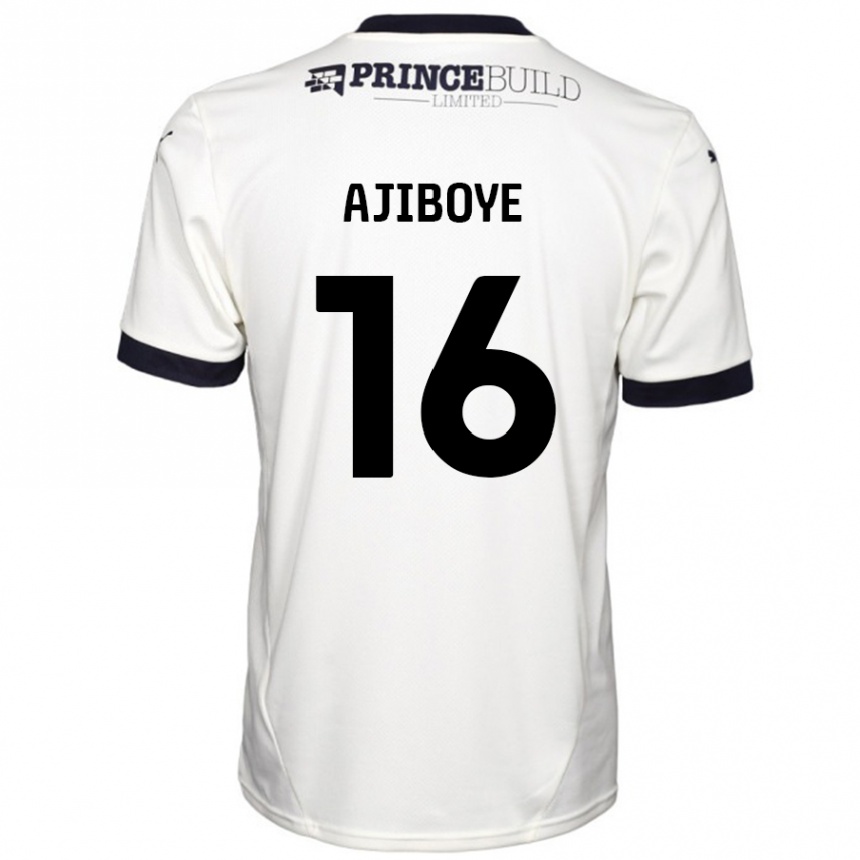 Kids Football David Ajiboye #16 Off White Black Away Jersey 2024/25 T-Shirt Australia