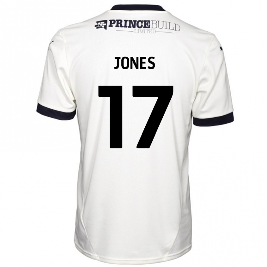 Kids Football Ricky-Jade Jones #17 Off White Black Away Jersey 2024/25 T-Shirt Australia