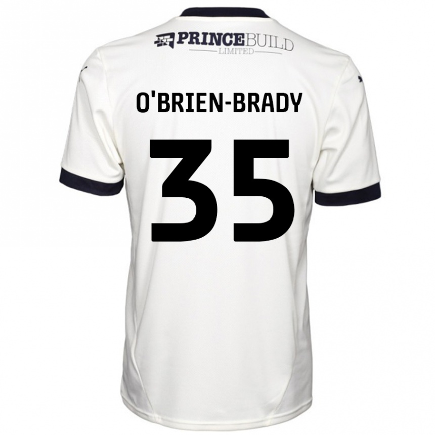 Kids Football Donay O'brien-Brady #35 Off White Black Away Jersey 2024/25 T-Shirt Australia