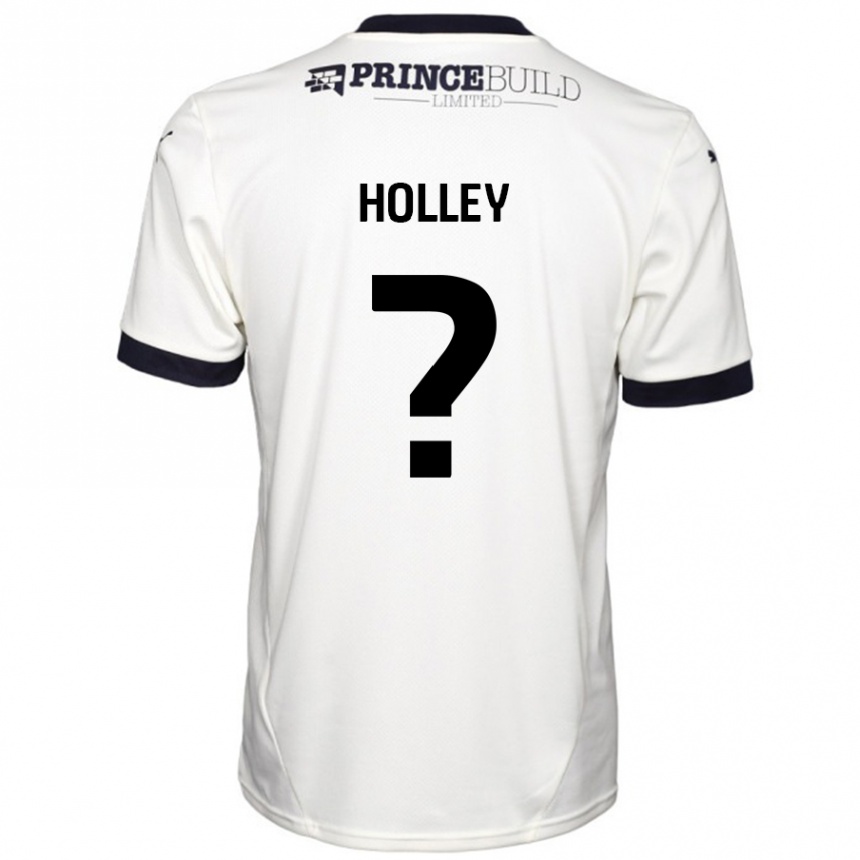 Kids Football George Holley #0 Off White Black Away Jersey 2024/25 T-Shirt Australia