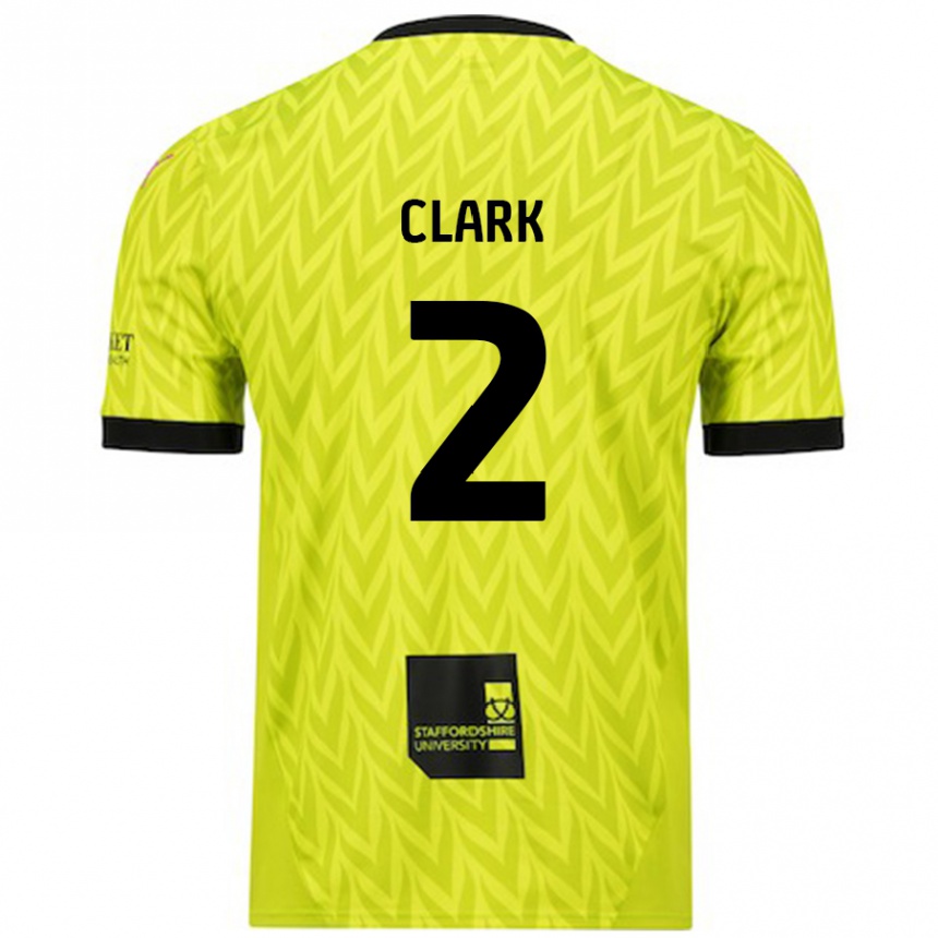 Kids Football Mitch Clark #2 Fluorescent Green Away Jersey 2024/25 T-Shirt Australia