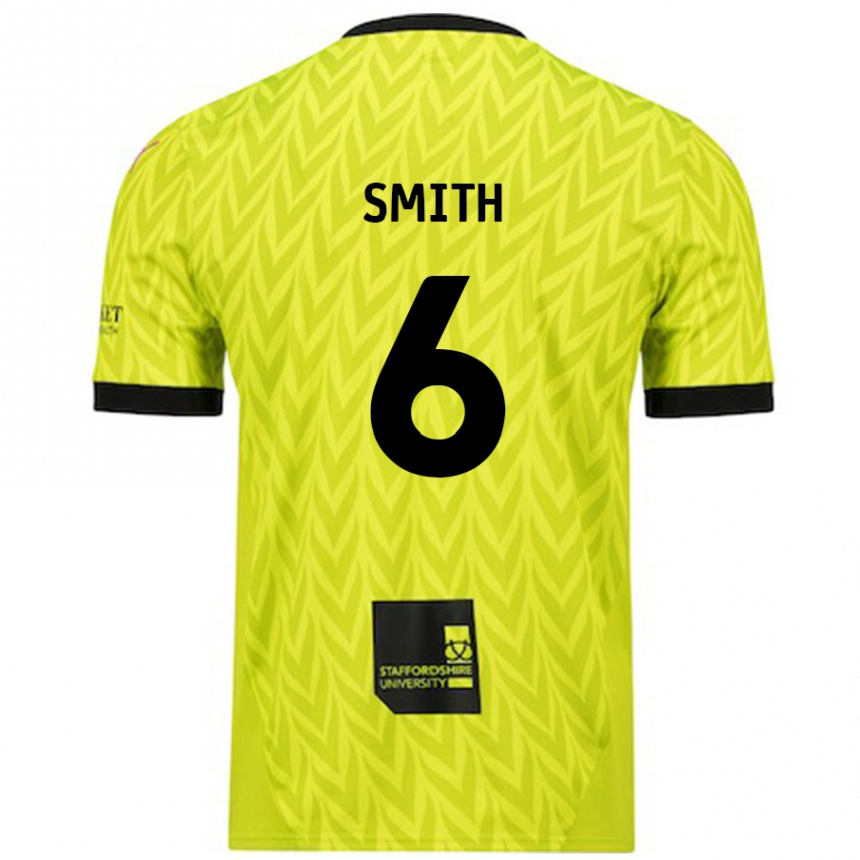 Kids Football Nathan Smith #6 Fluorescent Green Away Jersey 2024/25 T-Shirt Australia