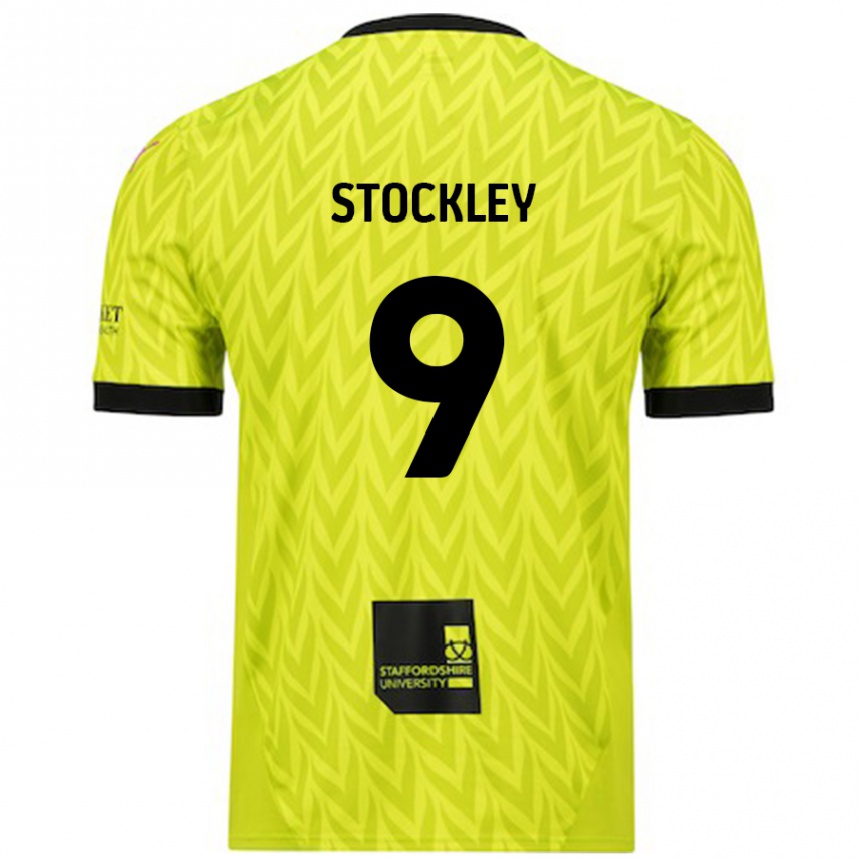 Kids Football Jayden Stockley #9 Fluorescent Green Away Jersey 2024/25 T-Shirt Australia