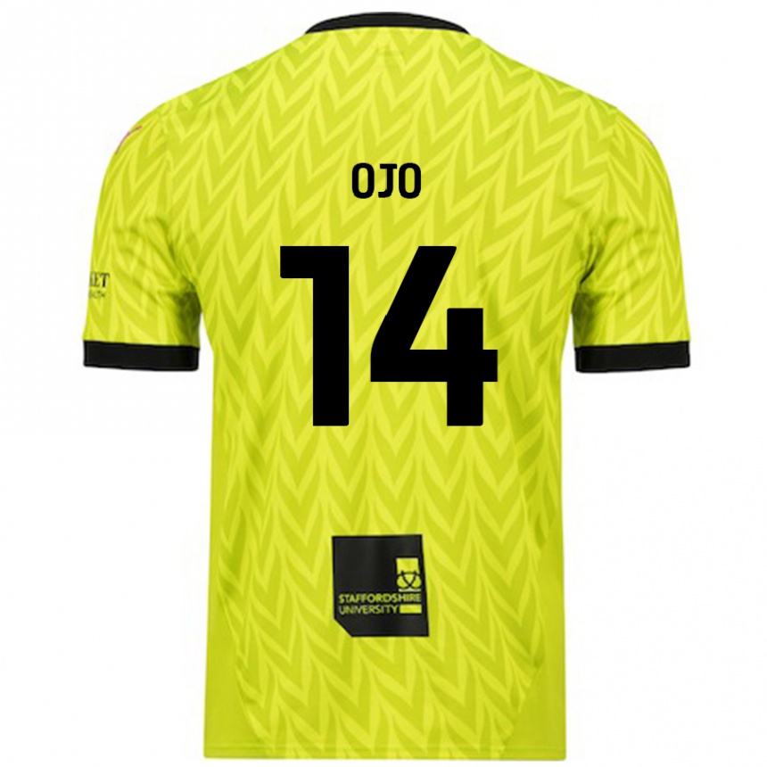 Kids Football Funso Ojo #14 Fluorescent Green Away Jersey 2024/25 T-Shirt Australia