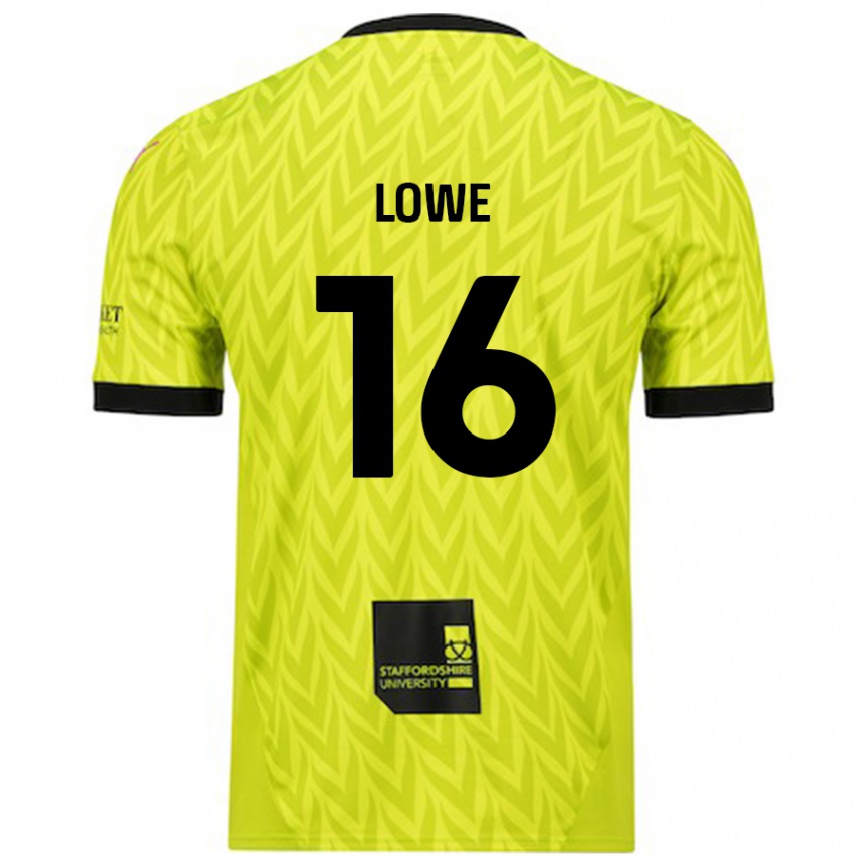 Kids Football Jason Lowe #16 Fluorescent Green Away Jersey 2024/25 T-Shirt Australia