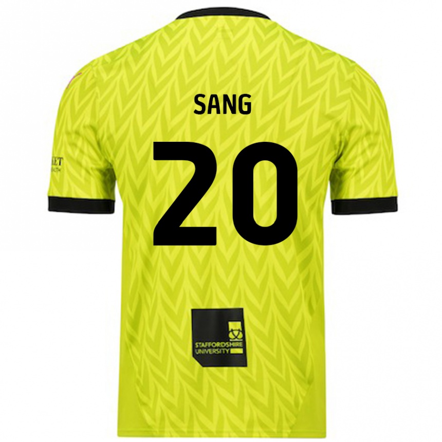 Kids Football Tom Sang #20 Fluorescent Green Away Jersey 2024/25 T-Shirt Australia