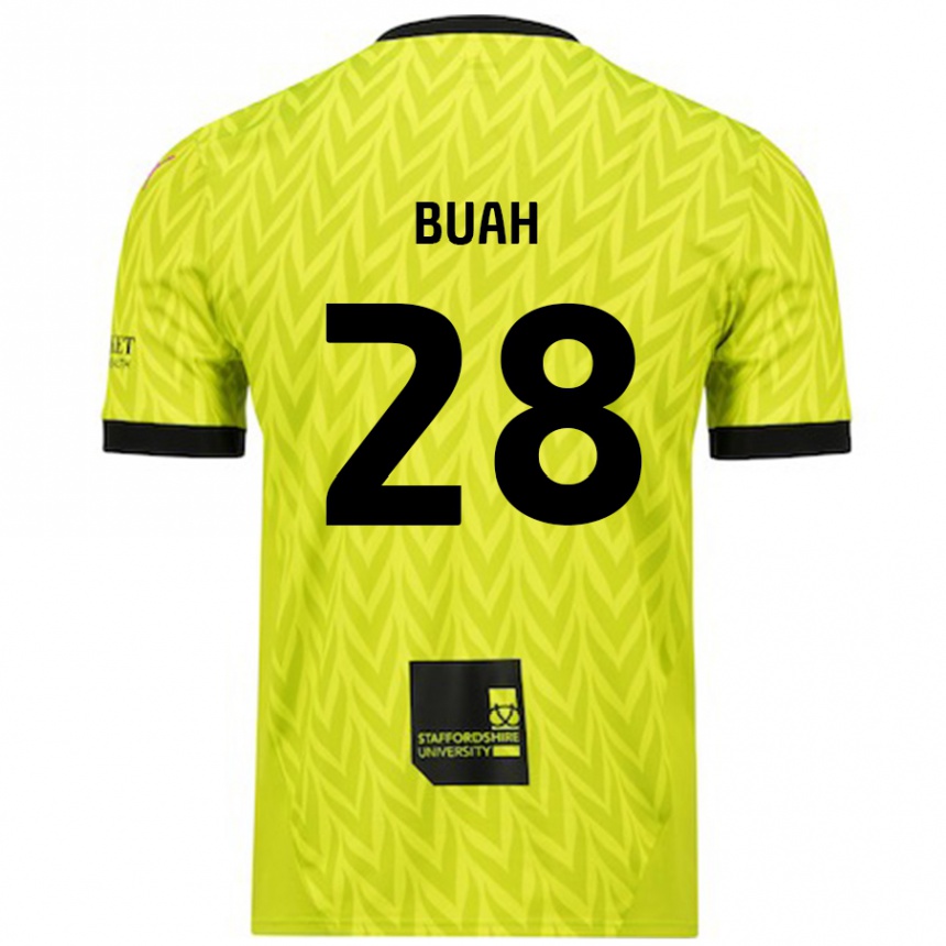 Kids Football Andrew Buah #28 Fluorescent Green Away Jersey 2024/25 T-Shirt Australia