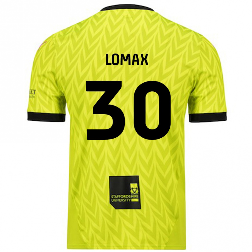 Kids Football Ben Lomax #30 Fluorescent Green Away Jersey 2024/25 T-Shirt Australia