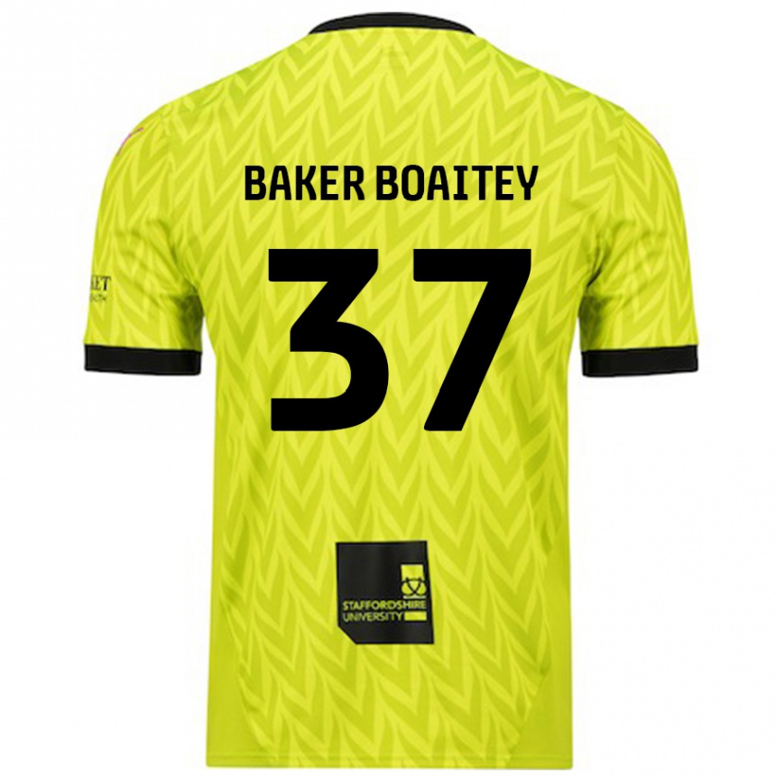 Kids Football Benicio Baker-Boaitey #37 Fluorescent Green Away Jersey 2024/25 T-Shirt Australia