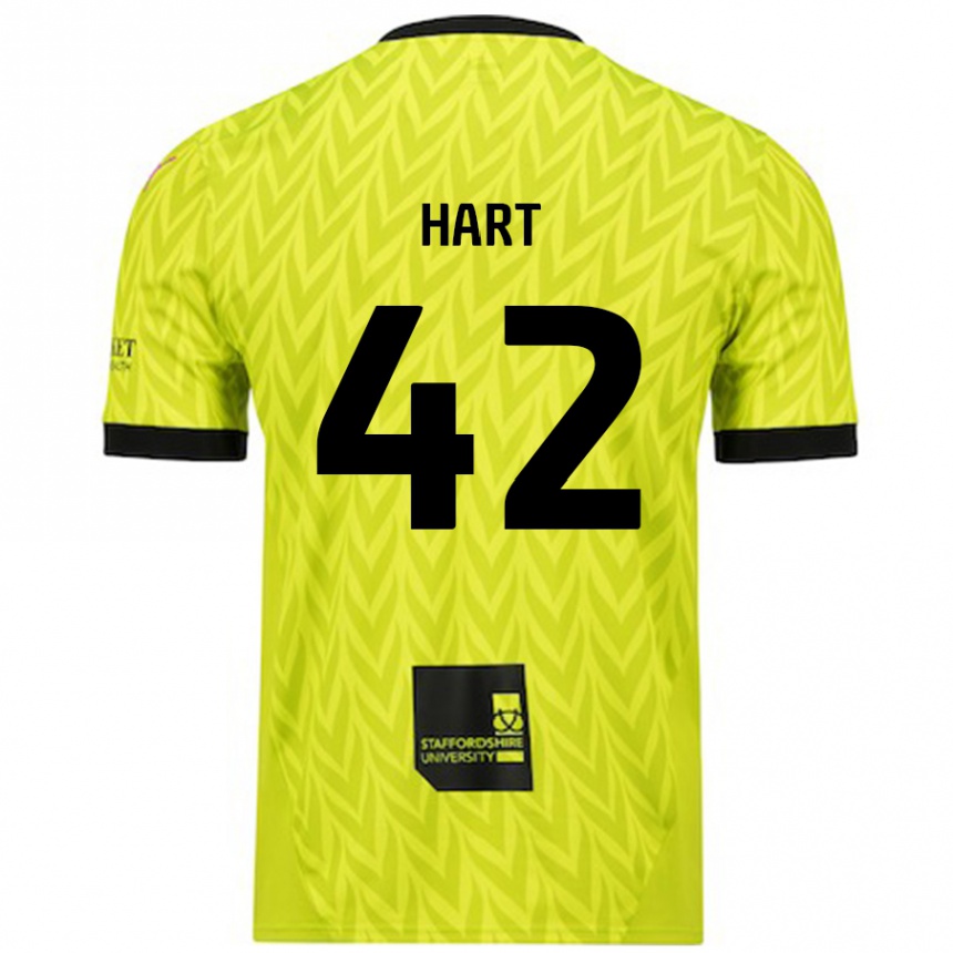 Kids Football Sam Hart #42 Fluorescent Green Away Jersey 2024/25 T-Shirt Australia