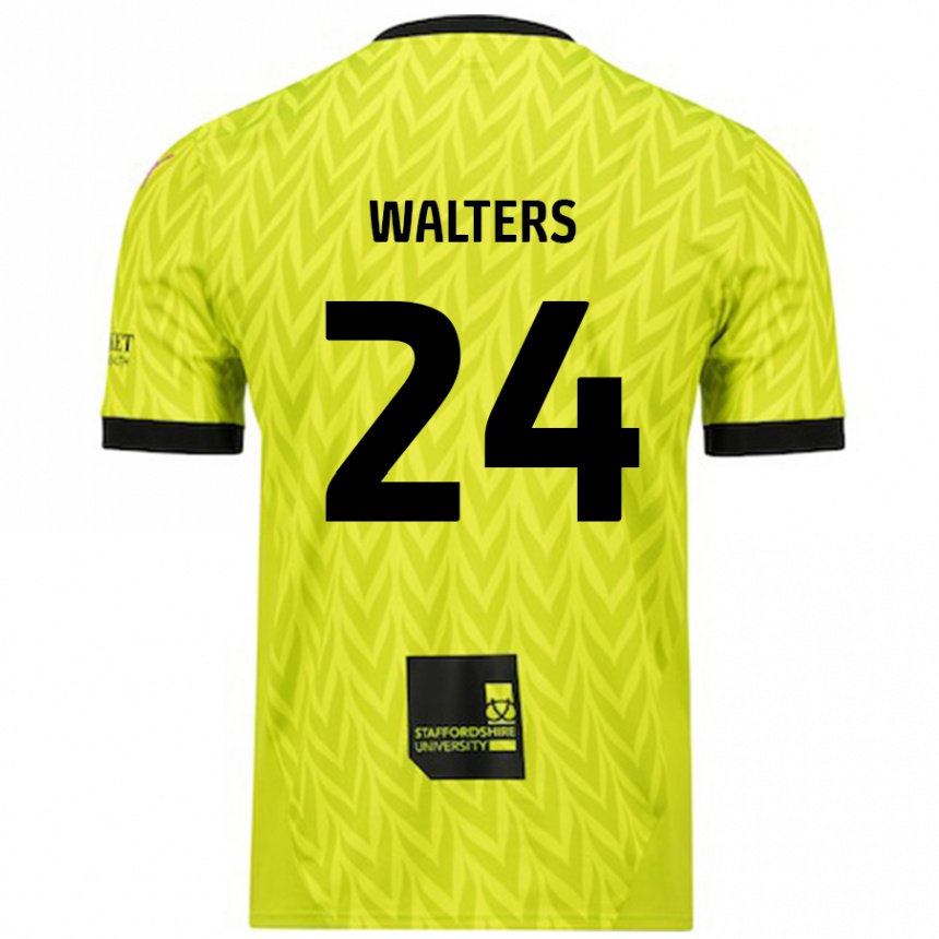 Kids Football Rhys Walters #24 Fluorescent Green Away Jersey 2024/25 T-Shirt Australia