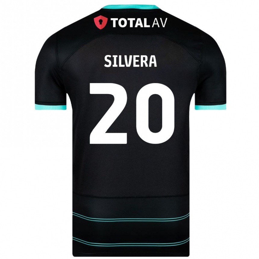 Kids Football Sam Silvera #20 Black Away Jersey 2024/25 T-Shirt Australia