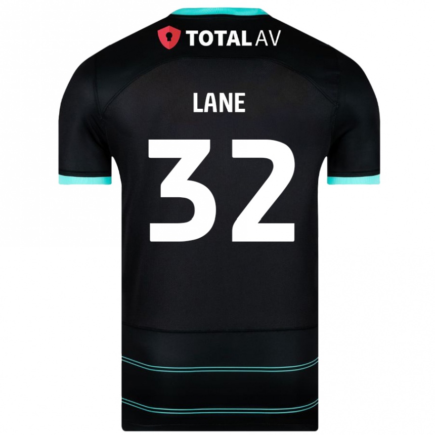 Kids Football Paddy Lane #32 Black Away Jersey 2024/25 T-Shirt Australia