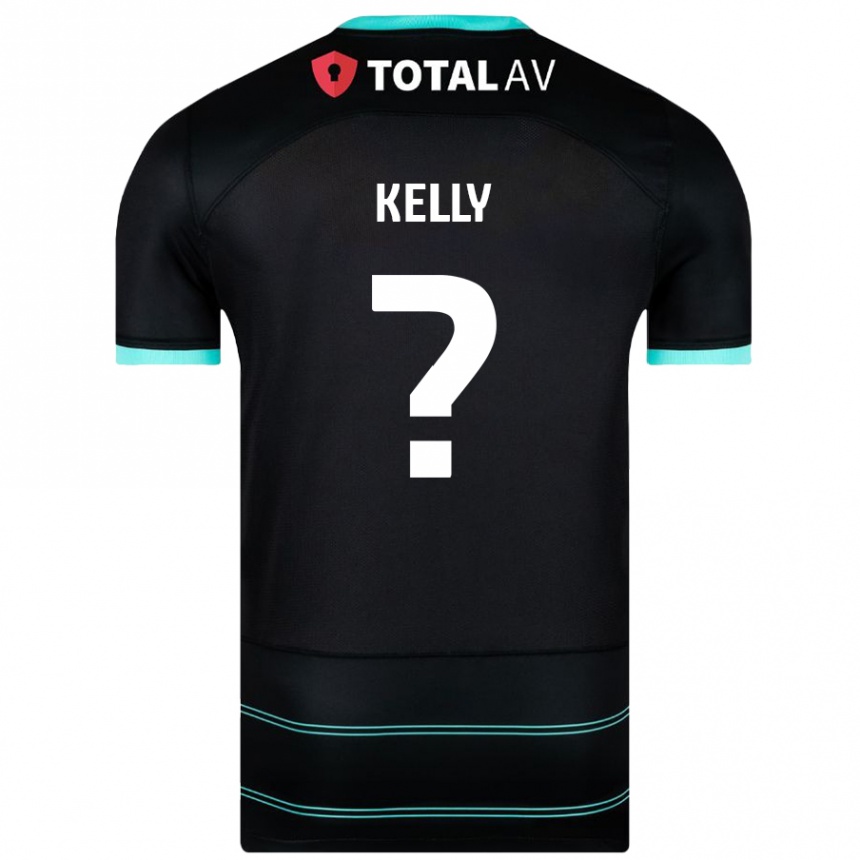 Kids Football Liam Kelly #0 Black Away Jersey 2024/25 T-Shirt Australia