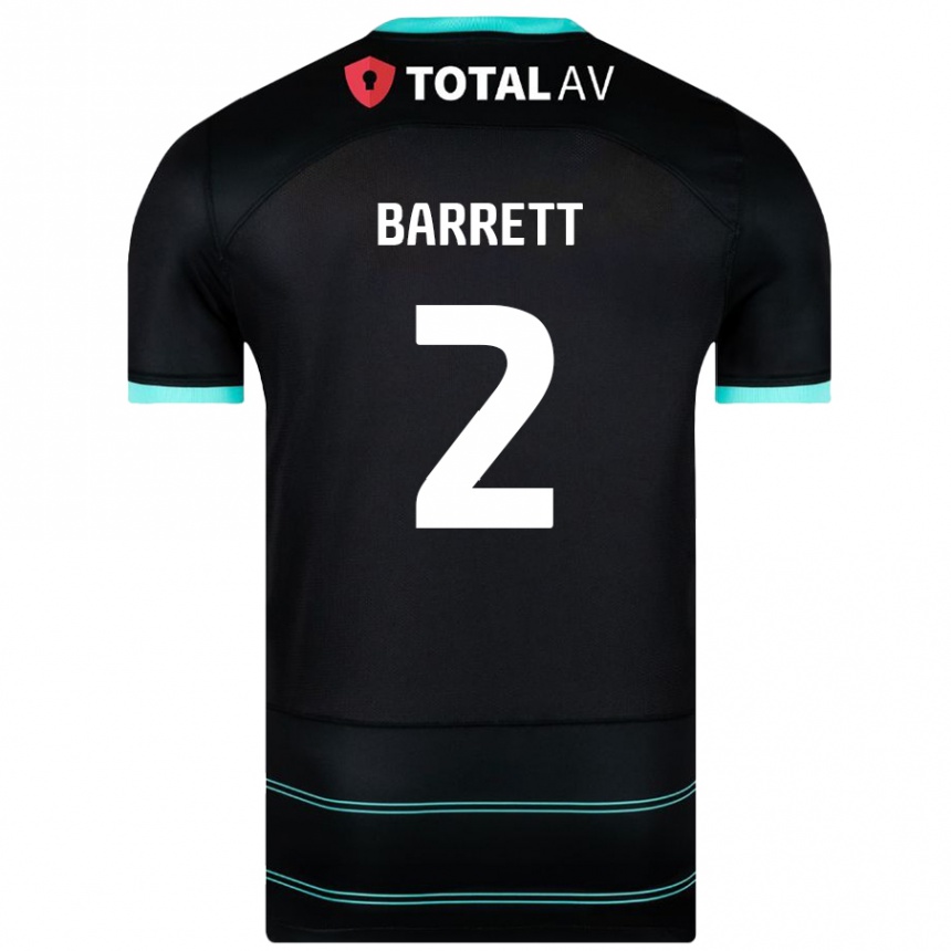 Kids Football Nicole Barrett #2 Black Away Jersey 2024/25 T-Shirt Australia