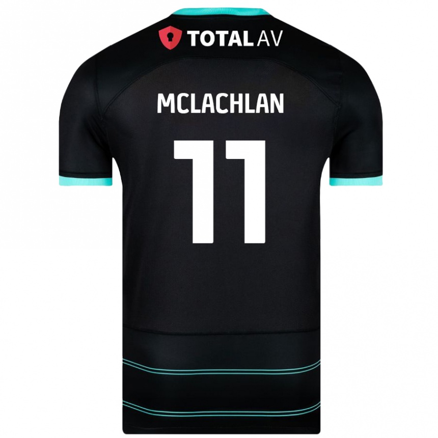 Kids Football Daisy Mclachlan #11 Black Away Jersey 2024/25 T-Shirt Australia