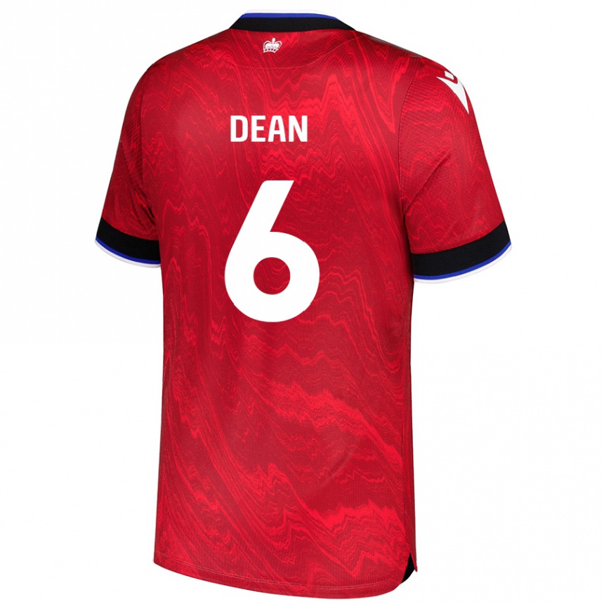 Kids Football Harlee Dean #6 Red Black Away Jersey 2024/25 T-Shirt Australia