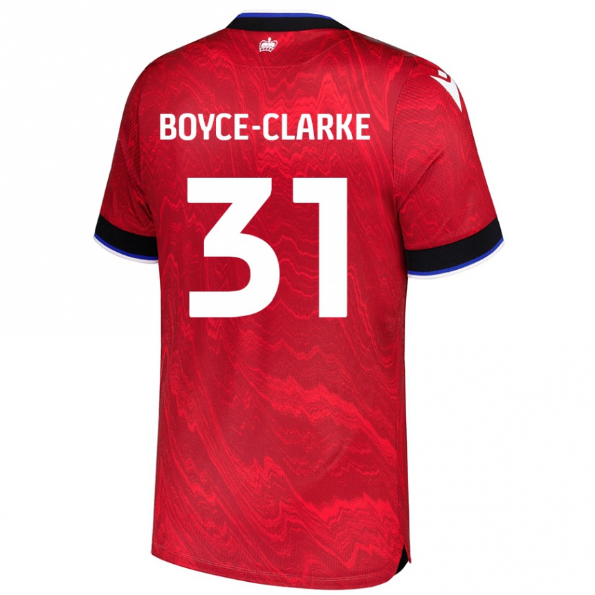 Kids Football Coniah Boyce-Clarke #31 Red Black Away Jersey 2024/25 T-Shirt Australia