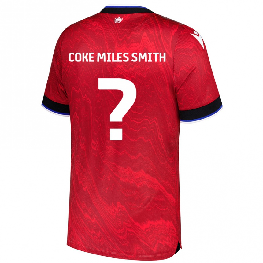 Kids Football Kiyan Coke Miles Smith #0 Red Black Away Jersey 2024/25 T-Shirt Australia