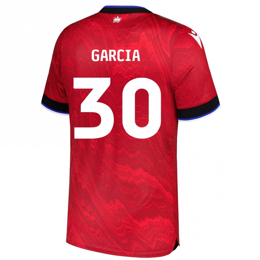 Kids Football Andre Garcia #30 Red Black Away Jersey 2024/25 T-Shirt Australia