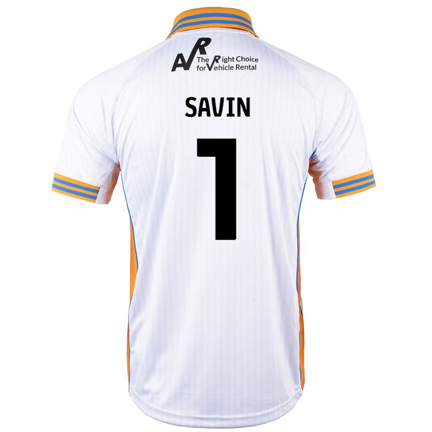 Kids Football Toby Savin #1 White Away Jersey 2024/25 T-Shirt Australia