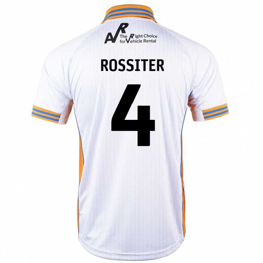 Kids Football Jordan Rossiter #4 White Away Jersey 2024/25 T-Shirt Australia