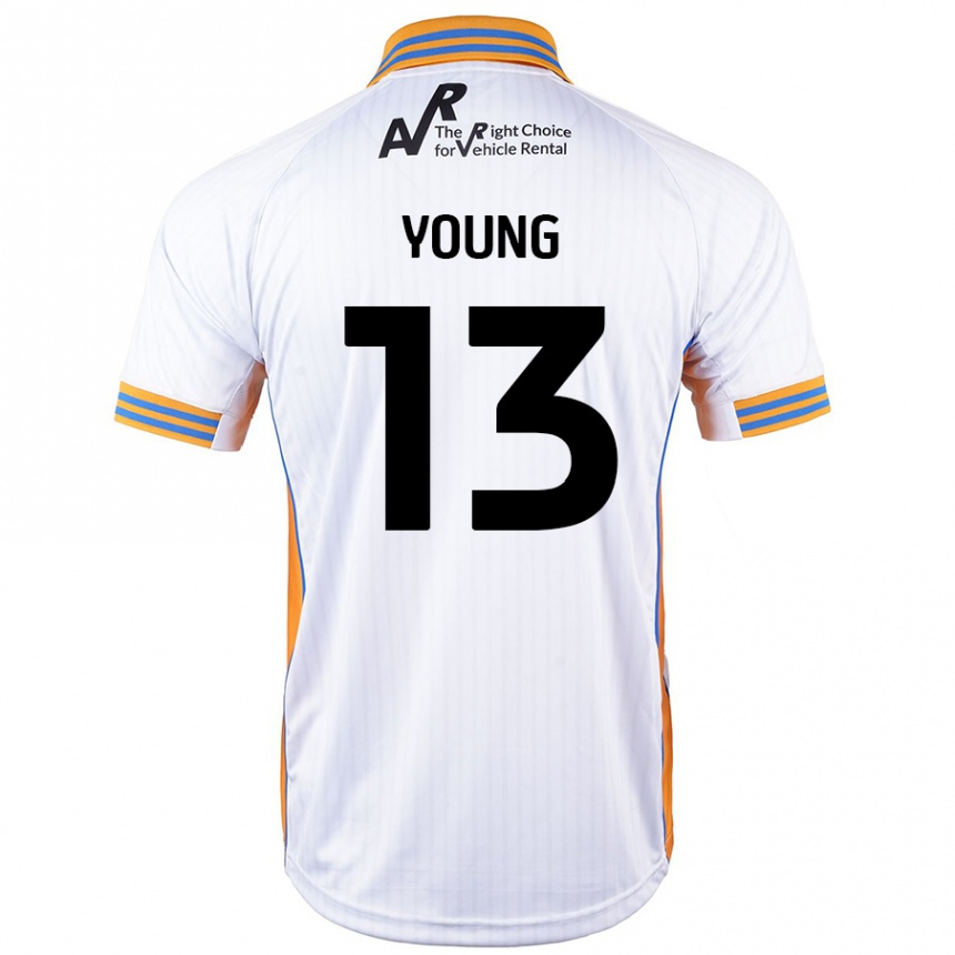 Kids Football Joe Young #13 White Away Jersey 2024/25 T-Shirt Australia