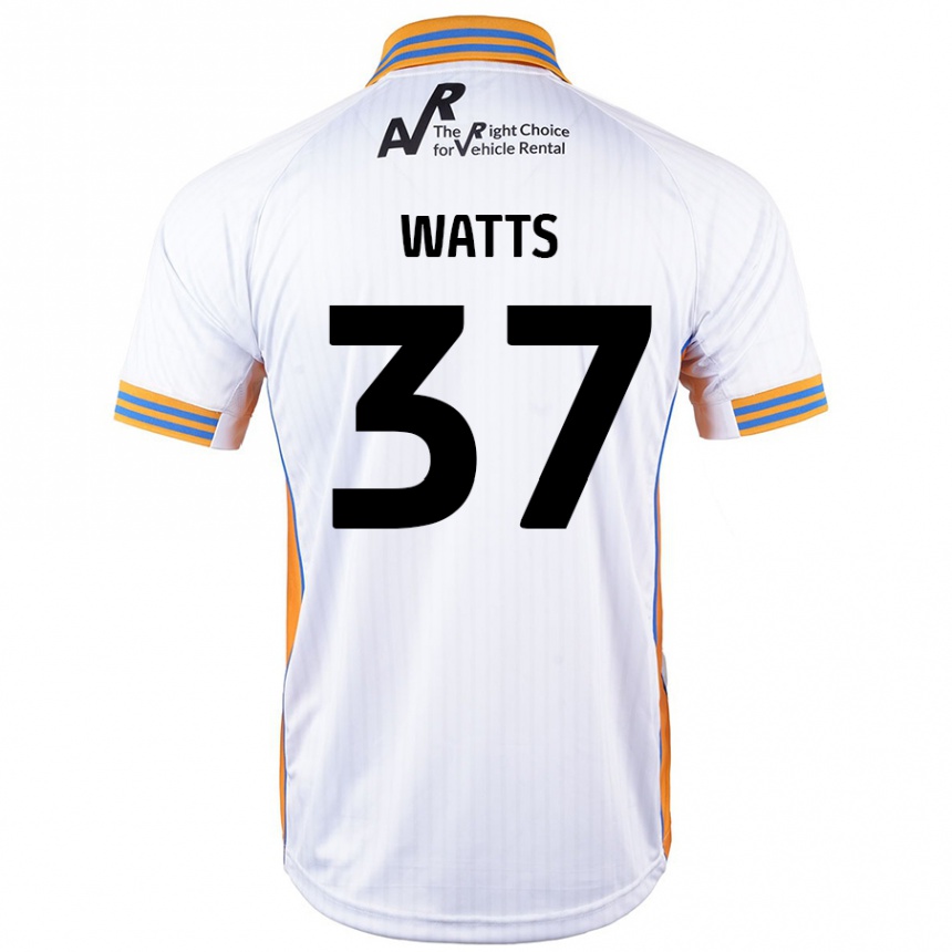 Kids Football Harvey Watts #37 White Away Jersey 2024/25 T-Shirt Australia