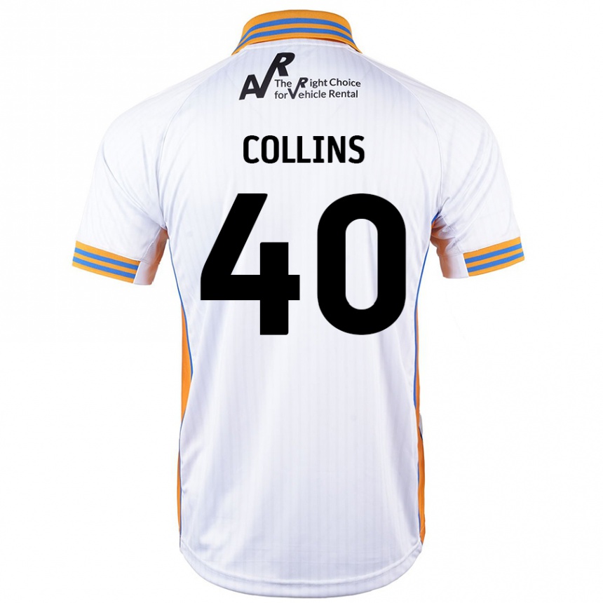 Kids Football Jude Collins #40 White Away Jersey 2024/25 T-Shirt Australia