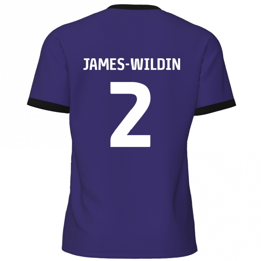 Kids Football Luther James-Wildin #2 Purple Away Jersey 2024/25 T-Shirt Australia