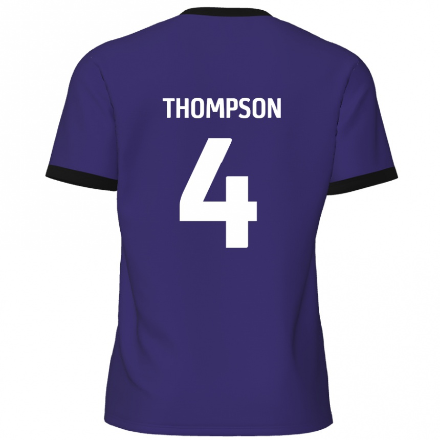 Kids Football Nathan Thompson #4 Purple Away Jersey 2024/25 T-Shirt Australia