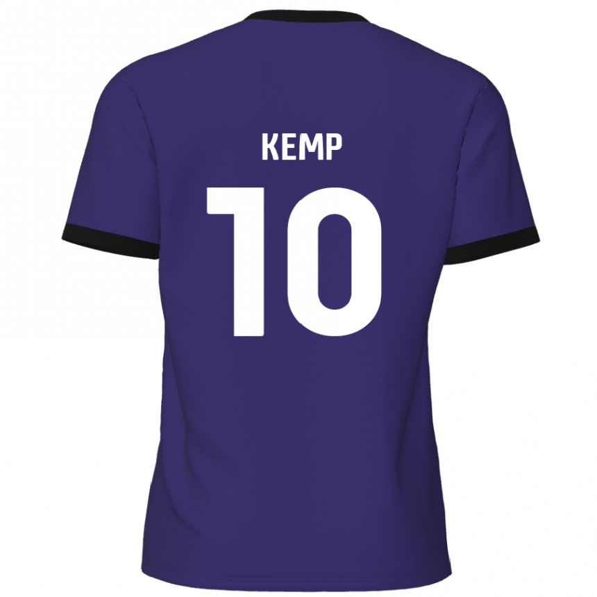 Kids Football Dan Kemp #10 Purple Away Jersey 2024/25 T-Shirt Australia