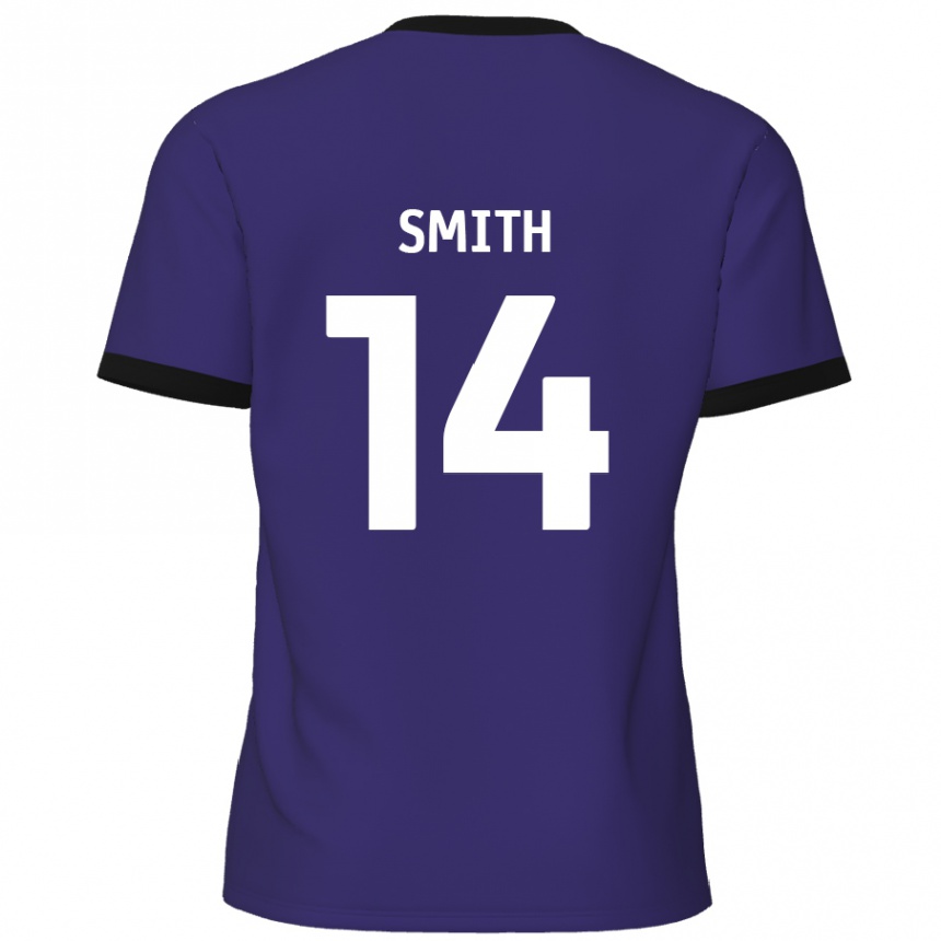 Kids Football Kane Smith #14 Purple Away Jersey 2024/25 T-Shirt Australia