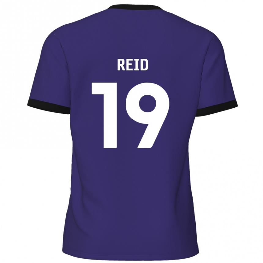 Kids Football Jamie Reid #19 Purple Away Jersey 2024/25 T-Shirt Australia