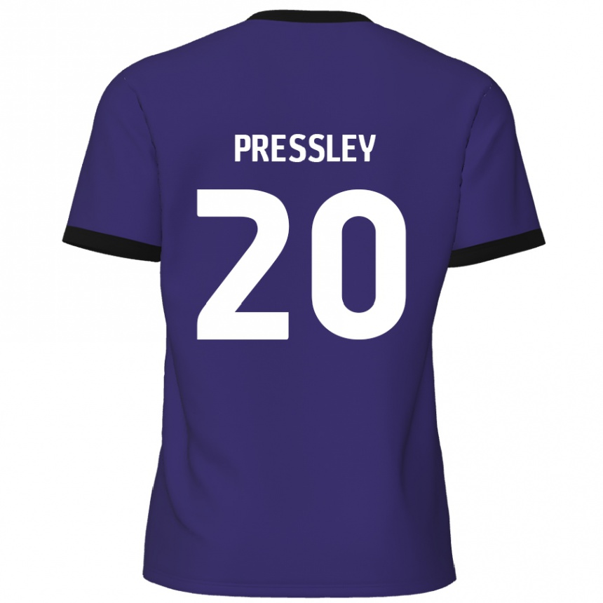 Kids Football Aaron Pressley #20 Purple Away Jersey 2024/25 T-Shirt Australia