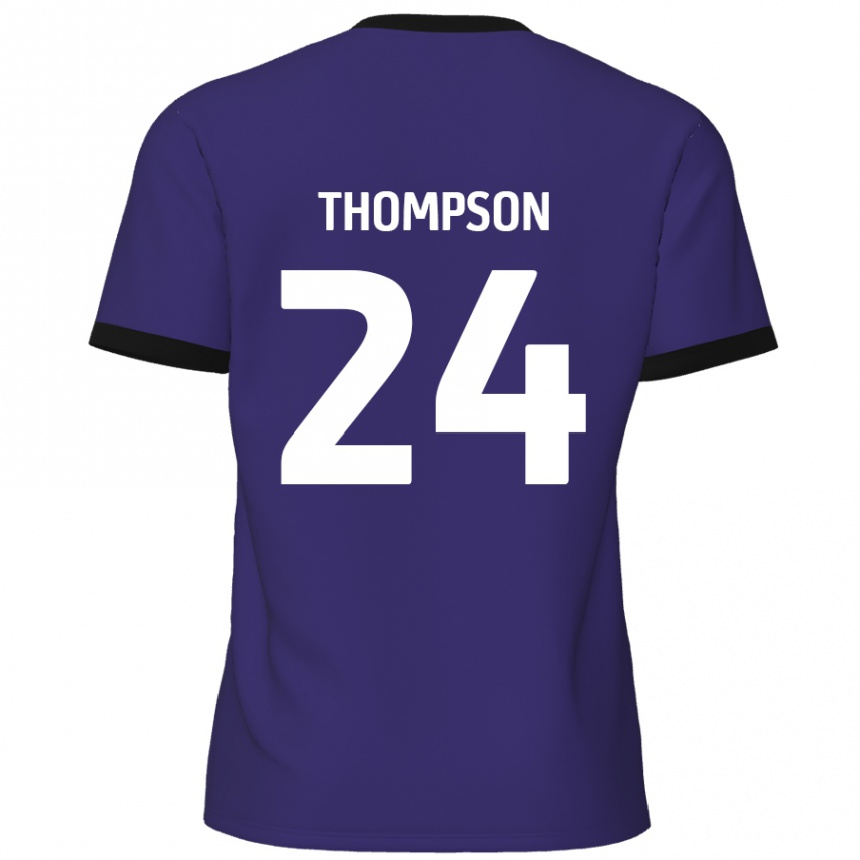 Kids Football Ben Thompson #24 Purple Away Jersey 2024/25 T-Shirt Australia