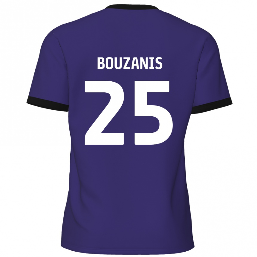 Kids Football Dean Bouzanis #25 Purple Away Jersey 2024/25 T-Shirt Australia